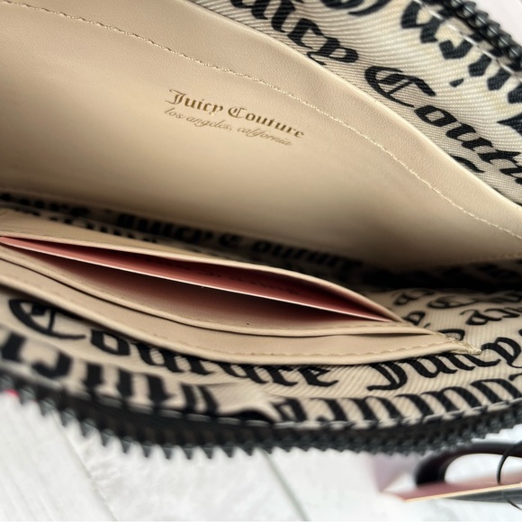 Juicy Couture  Gothic Logo Stripe Wristlet 9.75 x 5.5”/Ponytail Holder - Picture 10 of 16